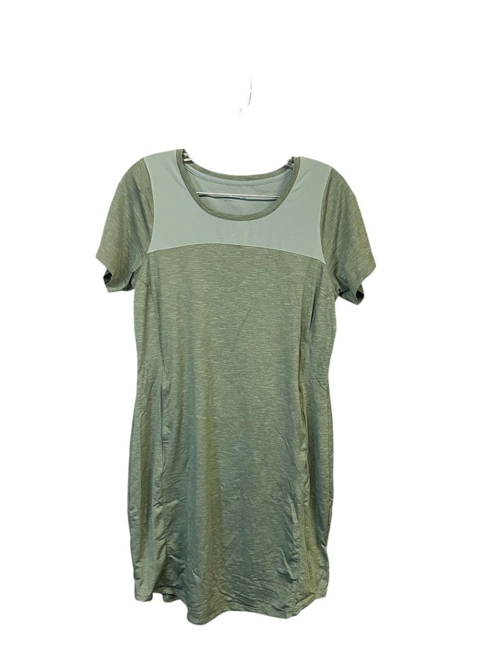 Columbia performance T-Shirt Dress Women’s M Green Stretch Pockets Casual